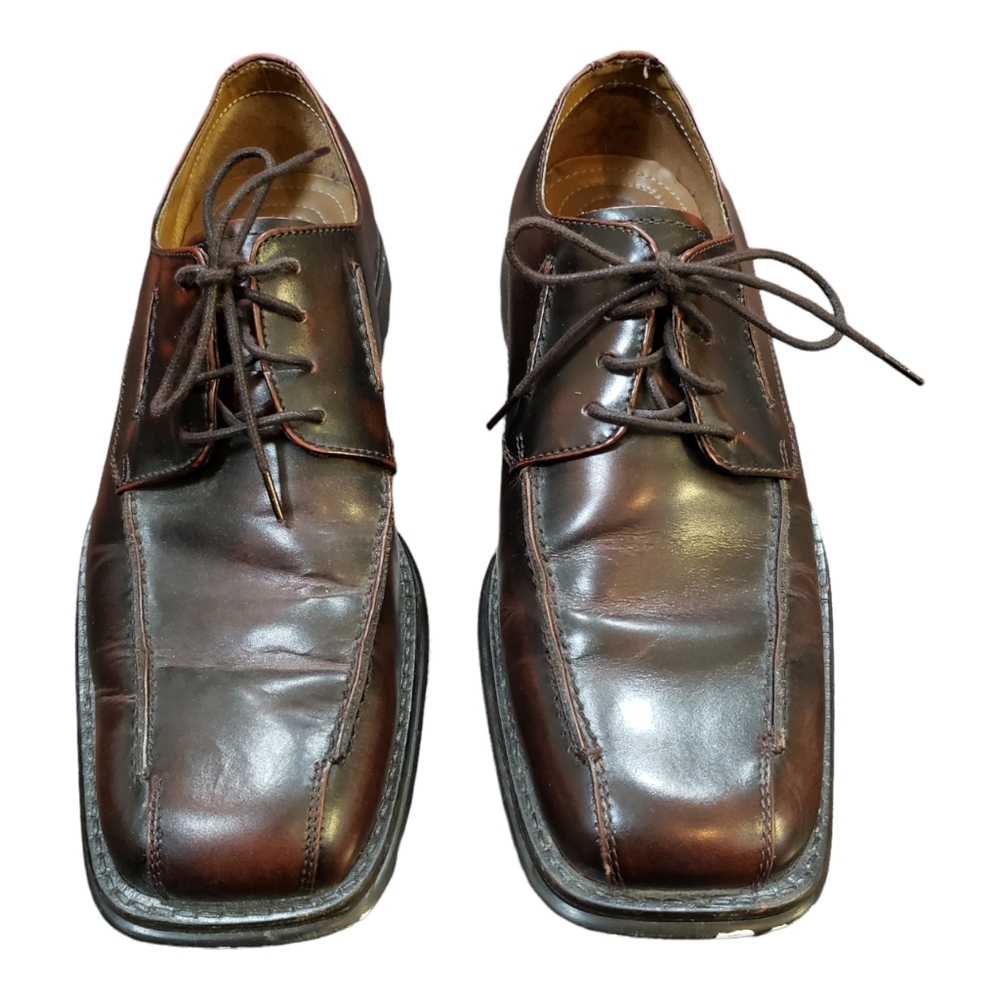 Franco Fortini Men's Oxfords Bicycle Toe Brown Leather 10.5